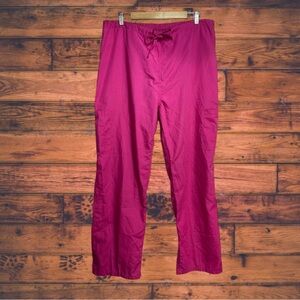 5 for $25🔥Hot Pink Elastic Waist Scrub Pants XL